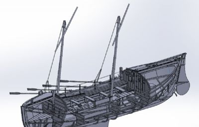 船体结构 帆船结构模型