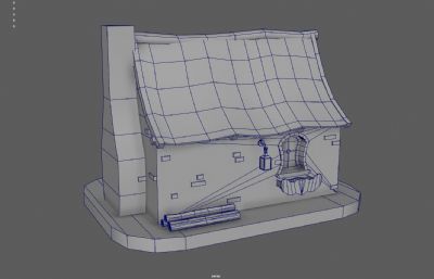 卡通砖房 魔法老房子