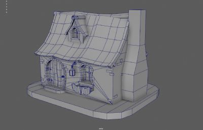 卡通砖房 魔法老房子