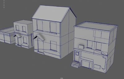 西方土房子 老房子 老街区住宅房屋合集