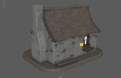 卡通砖房 魔法老房子