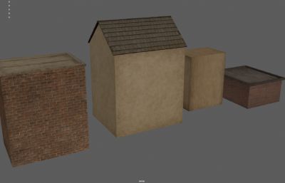 西方土房子 老房子 老街区住宅房屋合集