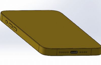 苹果IPHONE16手机solidworks模型