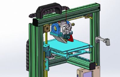 带电箱的3D打印机