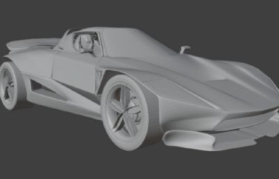 跑车slt三维模型