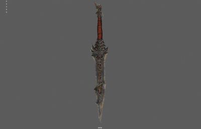 魔剑 魔幻武器 奇幻宝剑塌陷模型