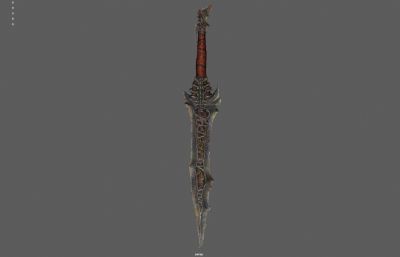 魔剑 魔幻武器 奇幻宝剑塌陷模型