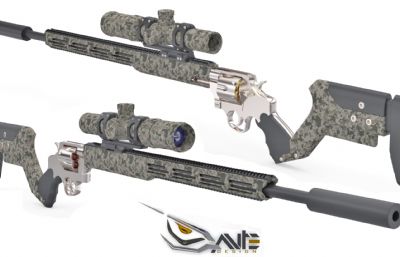 史密斯和韦森629左轮手枪改装狙击Smith & Wesson转轮SolidWorks装配