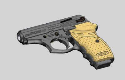 阿根廷BERSA雷霆Thunder380手枪3D游戏道具非实物