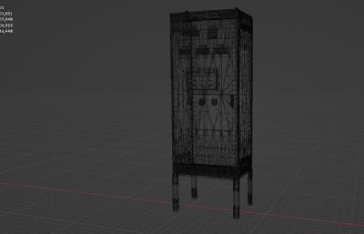 动力柜 电气柜 配电箱blender模型