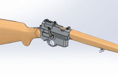 ml90l卡宾手枪carabiner三维装配模型素材,非实物