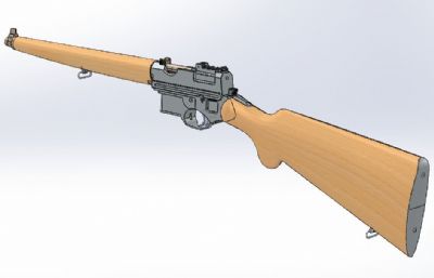 ml90l卡宾手枪carabiner三维装配模型素材,非实物