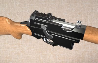 ml90l卡宾手枪carabiner三维装配模型素材,非实物