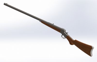 赫本hepburn雷明顿remington杠杆折叠步枪,游戏玩家3D模型道具非实物