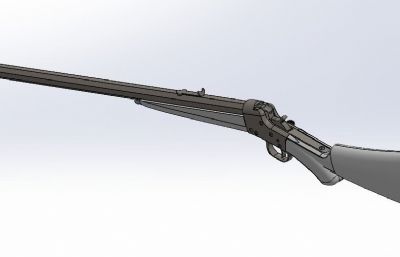 赫本hepburn雷明顿remington杠杆折叠步枪,游戏玩家3D模型道具非实物