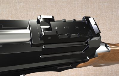 ml90l卡宾手枪carabiner三维装配模型素材,非实物