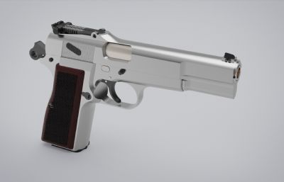 勃朗宁大威力手枪游戏道具3D模型