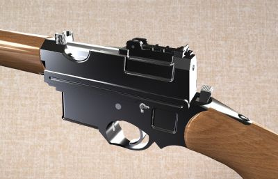 ml90l卡宾手枪carabiner三维装配模型素材,非实物