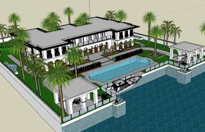 美丽的现代海边酒店