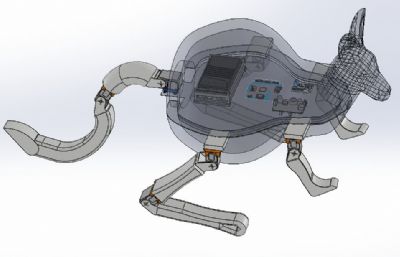 仿生塑料袋鼠机器人