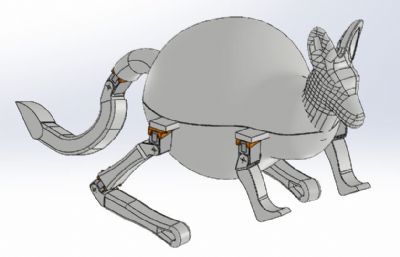 仿生塑料袋鼠机器人