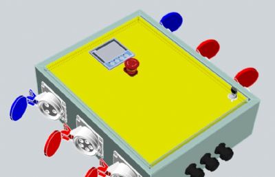 电控箱三维模型