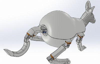 仿生塑料袋鼠机器人