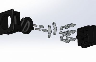 旋转开关结构图纸