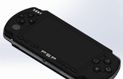 索尼PSP 3000游戏机solidworks模型