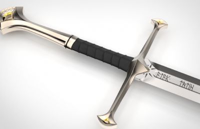 魔戒指环王Anduril安督瑞尔宝剑纳西尔圣剑（Narsil）,伊兰迪尔之剑,阿拉贡的佩剑