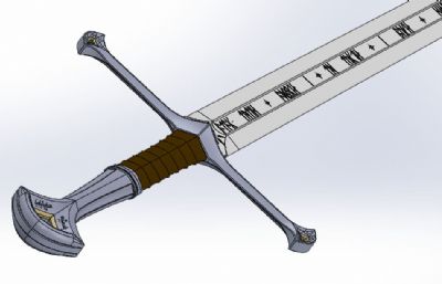 魔戒指环王Anduril安督瑞尔宝剑纳西尔圣剑（Narsil）,伊兰迪尔之剑,阿拉贡的佩剑