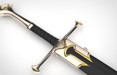 魔戒指环王Anduril安督瑞尔宝剑纳西尔圣剑（Narsil）,伊兰迪尔之剑,阿拉贡的佩剑