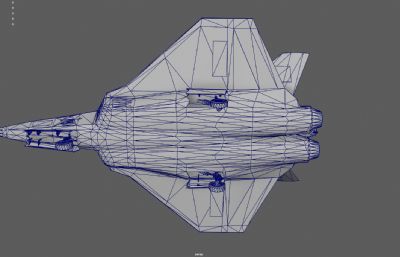 新型隐身战斗机 五代机 科幻概念战机塌陷模型