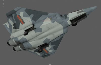 新型隐身战斗机 五代机 科幻概念战机塌陷模型