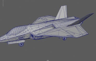 新型隐身战斗机 五代机 科幻概念战机塌陷模型