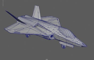 新型隐身战斗机 五代机 科幻概念战机塌陷模型