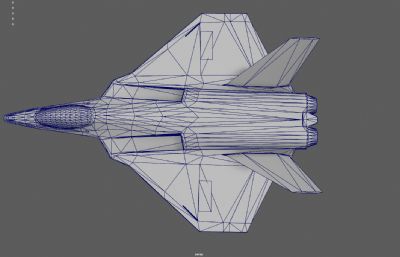 新型隐身战斗机 五代机 科幻概念战机塌陷模型
