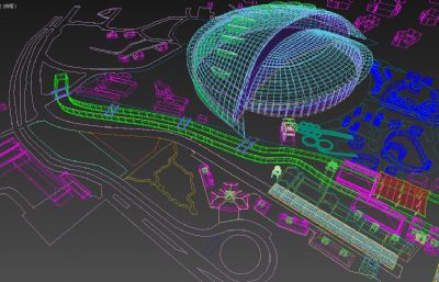 河北秦皇岛渔岛海洋度假区整体鸟瞰3D模型