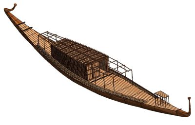 古埃及三桅帆船