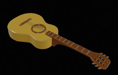 吉他/中模OBJ模型