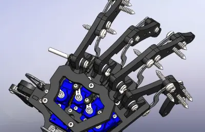 腱驱动五自由度仿生机械手