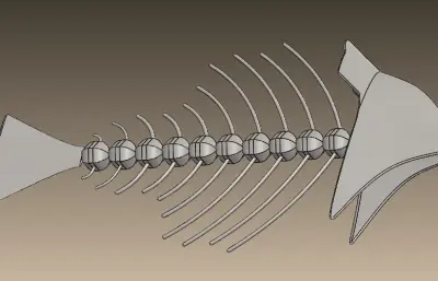 机械骨鱼模型