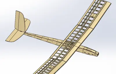 2米级轻木动力滑翔机