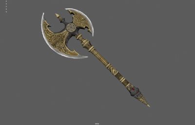 双刃斧 斧子斧头 战斧游戏武器