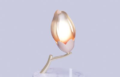 花朵造型台灯灯具设计