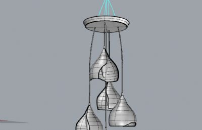 花朵文创吊灯建模渲染