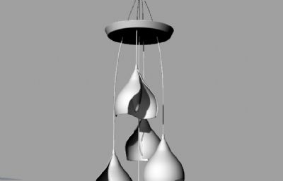 花朵文创吊灯建模渲染