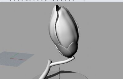 花朵造型台灯灯具设计