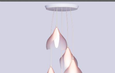 花朵文创吊灯建模渲染