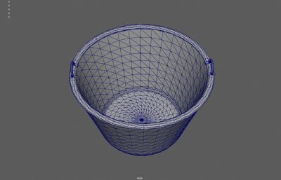 编织篮子 竹篮竹筐 竹篓塌陷模型